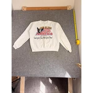 Vintage God Bless America Sweatshirt 911 Land of the Free Size Medium
